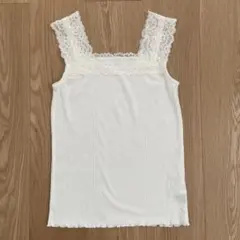 wclosetレース付きタンクトップ ホワイトのサムネイル