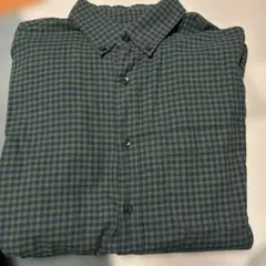 ほぼ新品‼️UNIQLO 長袖シャツ Mグリーンチェック