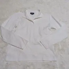 ✳️✳️BURBERRY GOLF ホワイト 長袖ポロシャツ M