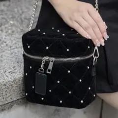 ベロア キルティング バニティバッグ ナイスクラップ バニティーバッグ