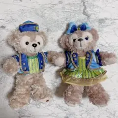 ダッフィー & シェリーメイ ぬいぐるみバッジ　15周年