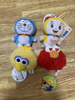 マスコット　セサミストリート　ドラえもん　セット
