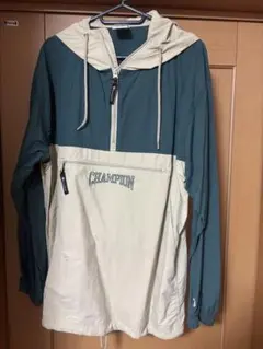 Champion ナイロンジャケット M 緑/ベージュ