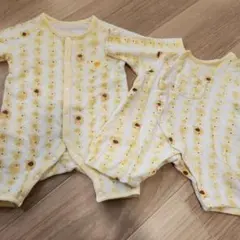 ひよこ柄 カバーオール 2枚セット 60-70cm