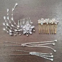 値下げ　エレガントヘアアクセサリーセット 4点