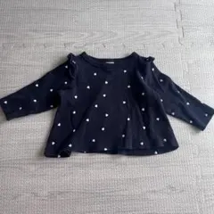 プティマイン　ベビー　キッズ　長袖　カットソー　トップス　80 ハート柄