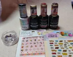 ★⸝⸝コミック風ネイルシール ＆ネイル＆ストーン