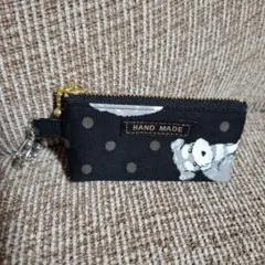 シュナウザー柄リップクリームホルダー　ハンドメイド