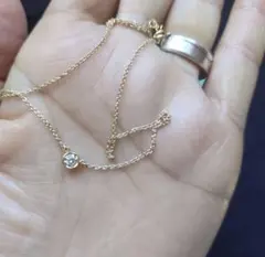 最終値下げ　ティファニー バイザヤードネックレス 0.19ct 750 極美品