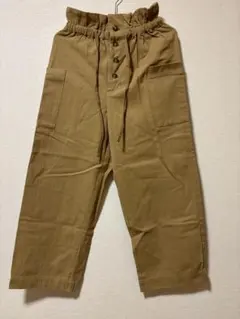 新品 EASTBOY 茶 ワイドパンツ フロントボタン ハイウエスト Mサイズ