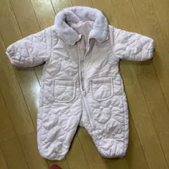 Cottoli ピンク ハート型キルティングアウター 70サイズ