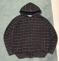 Columbiaコロンビア　ジップアップパーカー　シティーボーイ短丈　格子柄XL