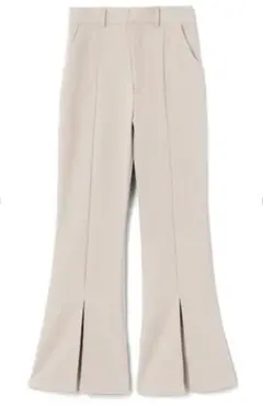 GRL センター切り替えスリットフレアパンツ　アイボリー　未使用