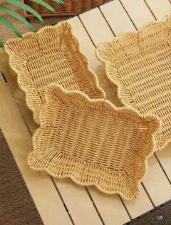 ラタン調 バスケット 3点セット 収納 かごのサムネイル