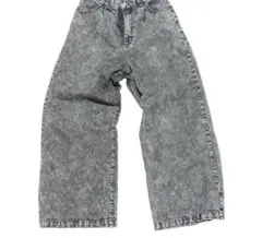 cussil ブラック ワイド　デニムパンツ M