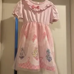 アイドルプリキュア　キャラクター柄 半袖ワンピース ピンク　サイズ110