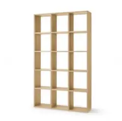 【美品】MUJI 木製ラック オーク材 大きめ　5×3