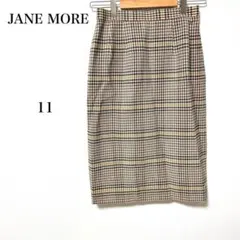 JANE MORE（ジェーンモア）チェック柄タイトスカート　L相当 ベージュのサムネイル