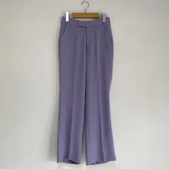 【LOWRYS FARM】スラックス　ラベンダー　センタープレス　パンツ【M】
