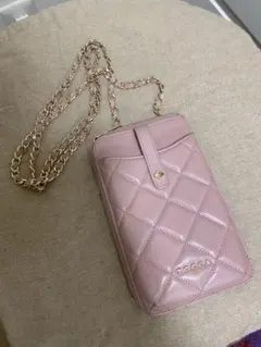 TOCCA キルティング スマホショルダーバッグ ピンクのサムネイル