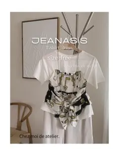 JEANASiS ジーナシス　スカーフビスチェ/結び/ドッキング/Tシャツ