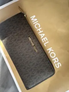 MICHAEL KORS ダークブラウン 長財布