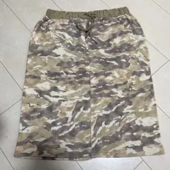 迷彩柄 タイトスカート ゴムウエスト