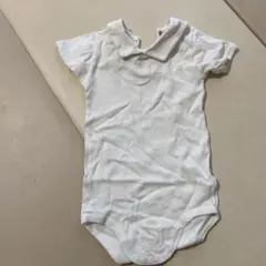 PETIT BATEAU ホワイト 襟付き　ロンパース 18m