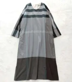 サニークラウズ　大きいチェックのワンピース　コットン　プルオーバー　トールM