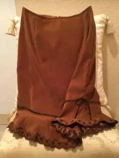 ❤️お値下げ❤️【新品未使用】LEST ROSE 両サイドリボンフリンジスカート