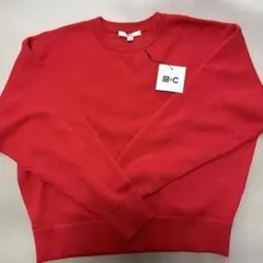 人気なUNIQLO Cのレッド スムースコットンクルーネックセーター