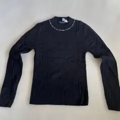 INGNI ビーズ装飾 ブラックセーター 長袖