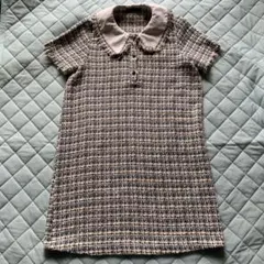 ZARA チェック柄 半袖ミニワンピース XS
