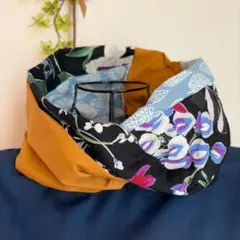 コットンスヌード　No.439　ねじれスヌード　つけ襟感覚　ハンドメイド