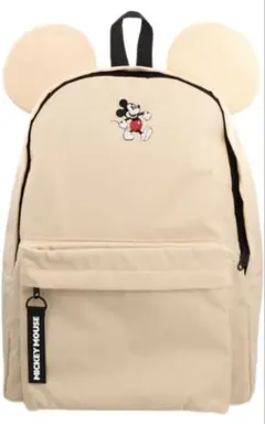 東京ディズニーリゾート限定　ミッキーマウス 耳付きリュック ベージュ