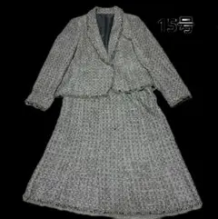 セレモニースーツ　スカート　ジャケット　ツイード　レース　大きいサイズ 15号