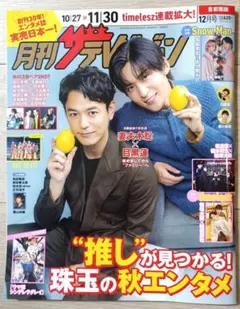 月刊ザテレビジョン 2025年12月号(首都圏版) 【切り抜き無し】