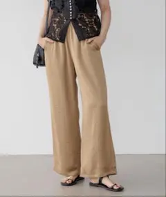 BAYFLOW ウエストシャーリングサテンパンツ XS