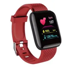 【新品未使用】D13コネクテッドスポーツブレスレット スマートウォッチ　レッド