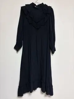 ジュエティ jouetie フリル付き ワンピース マキシ丈 ブラック 黒のサムネイル
