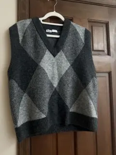 ザラZARA アーガイル柄ニットベスト ニコアンド　シールームリン