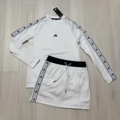 新品 アディダス セットアップ スカート 長袖 モックネック 春物入荷 ホワイト