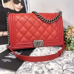CHANEL シャネル【美品】マトラッセ ボーイ チェーンショルダーバッグ 鞄