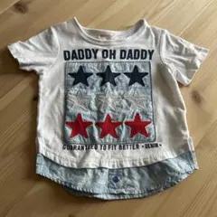 DADDY OH DADDY 星柄レイヤード風Tシャツ　100のサムネイル