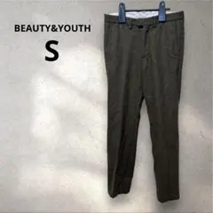 ユナイテッドアローズ　S スラックス　ウール　パンツ　カーキ　冬素材