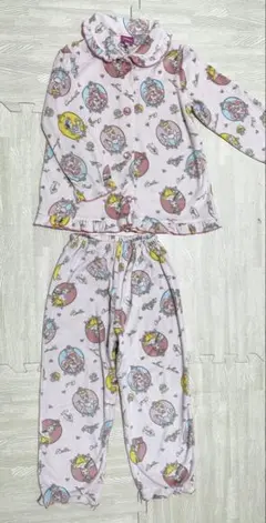 110 Disney プリンセス パジャマ ピンク　女の子　秋冬