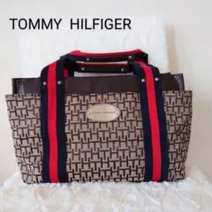TOMMY HILFIGER ハンドバッグ ブラウン/レッド/ネイビー