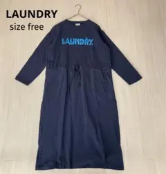 ◆ LAUNDRY ランドリー カットソー マキシ丈 ワンピース ロゴプリント