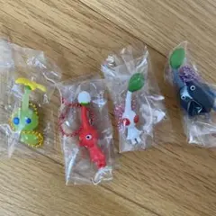 ピクミン ストラップ 4個セット　グミ　赤　白　光　岩