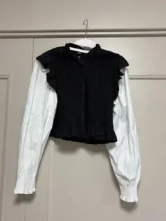 ZARA フリル付きシャツ